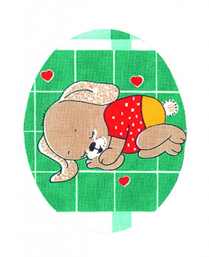 Nažehľovacie záplaty oválky s potlačou - spiaci psík